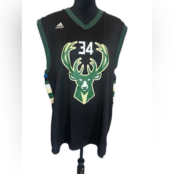 ADIDAS MILWAUKEE BUCKS GIANNIS ANTETOKOUNMPO LIMITED EDITION JERSEY SIZE XL - Picture 3 of 11